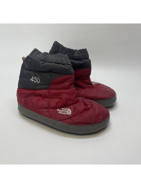 Other - Northface Thermoball 450 Botties Slippers Boys Sz M Red / Gray Quilted Cozy